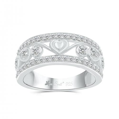 Love Spell® Lab-grown Diamonds Heart Band - 0.50 Ct. T.w.