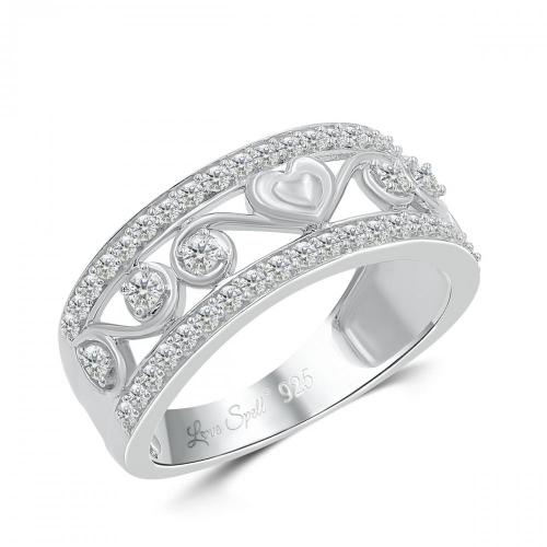 Love Spell® Lab-grown Diamonds Heart Band - 0.50 Ct. T.w.