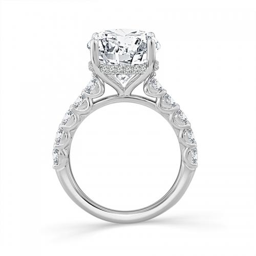 Novello Lab-grown Diamonds Bridal Ring - 6.21 Ct. T.w. in 14K White Gold (IGI-certified Diamonds)