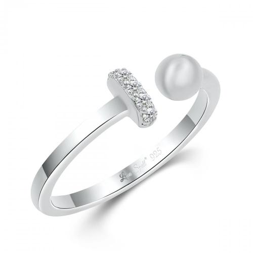 Love Spell® Lab-grown Diamonds Ball And Bar Open Shank Band - 0.06 Ct. T.w.