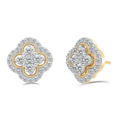 Love Spell® Lab-grown Diamonds Clover Studs - 1 Ct. T.w.