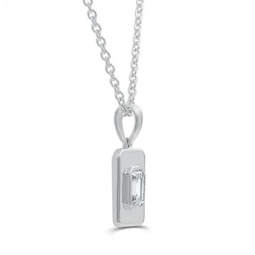 Love Spell® Lab-grown Diamonds Solitaire Dog Tag Pendant - 0.50 Ct. T.w.