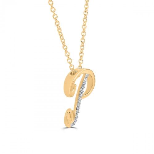 Love Spell® Lab-grown Diamonds Letter P Initial Pendant - 0.10 Ct. T.w.