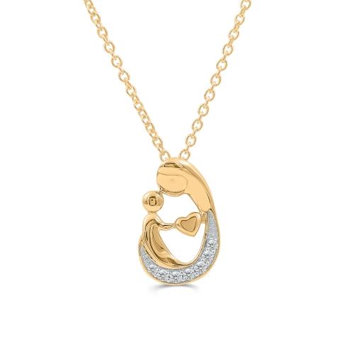 Love Spell® Lab-grown Diamonds Mother And Baby Pendant - 0.10 Ct. T.w.