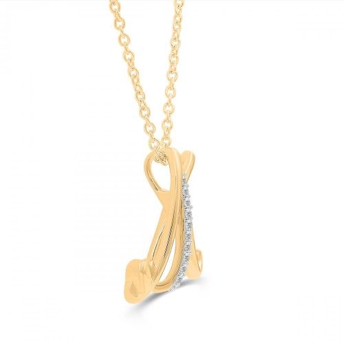 Love Spell® Lab-grown Diamonds Letter M Initial Pendant - 0.10 Ct. T.w.