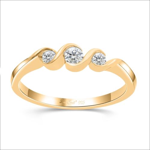 Love Spell® Lab-grown Diamonds 3-stone Band - 0.25 Ct. T.w.