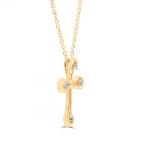 Love Spell® Lab-grown Diamonds Heart Cross Pendant - 0.10 Ct. T.w.