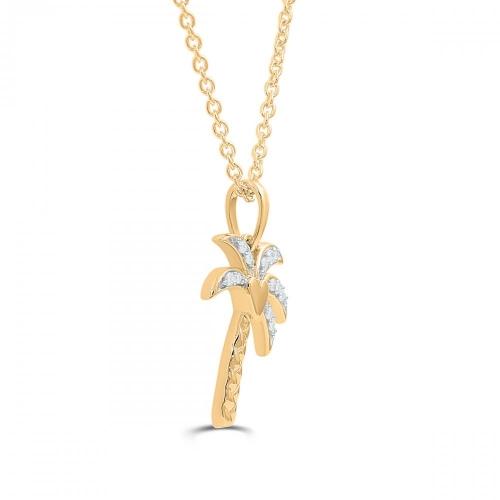 Love Spell® Lab-grown Diamonds Palm Tree Pendant - 0.10 Ct. T.w.