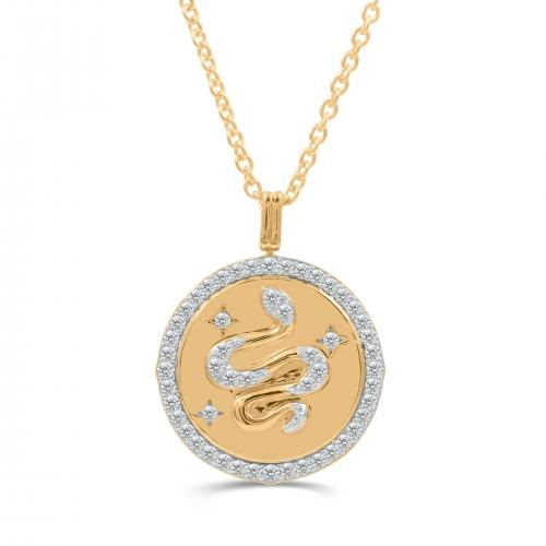 Love Spell® Lab-grown Diamonds Snake Medallion Pendant - 0.50 Ct. T.w.