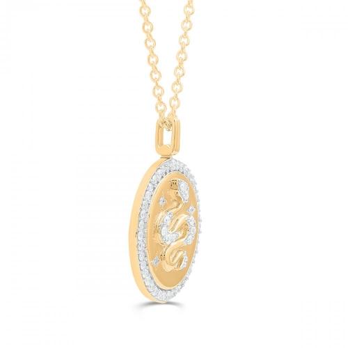 Love Spell® Lab-grown Diamonds Snake Medallion Pendant - 0.50 Ct. T.w.