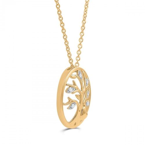 Love Spell® Lab-grown Diamonds Tree Of Life Pendant - 0.10 Ct. T.w.