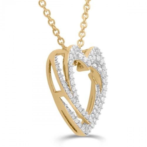 Love Spell® Lab-grown Diamonds Triple Heart Pendant - 0.65 Ct. T.w.