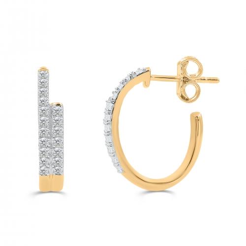 Love Spell® Lab-grown Diamonds 2-row Jacket Hoops - 0.35 Ct. T.w.

