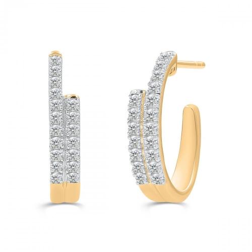 Love Spell® Lab-grown Diamonds 2-row Jacket Hoops - 0.35 Ct. T.w.
