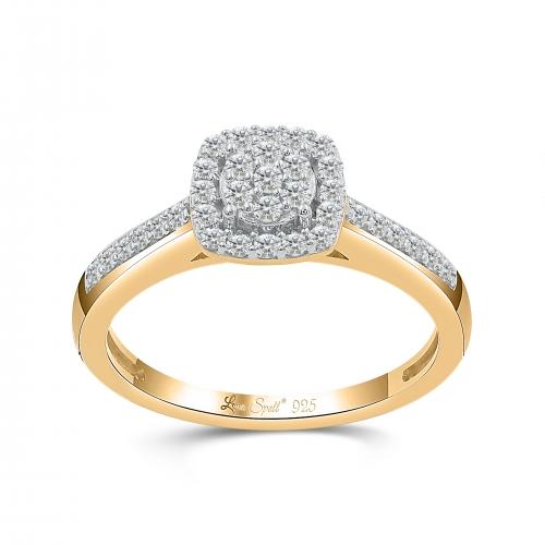 Love Spell® Lab-grown Diamonds Halo Composite Ring - 0.35 Ct. T.w.