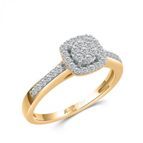Love Spell® Lab-grown Diamonds Halo Composite Ring - 0.35 Ct. T.w.