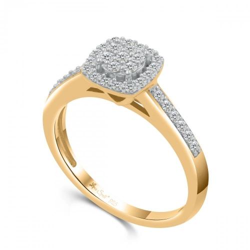 Love Spell® Lab-grown Diamonds Halo Composite Ring - 0.35 Ct. T.w.