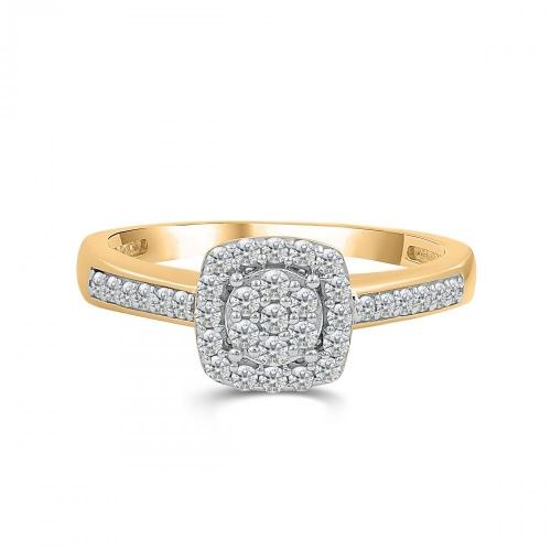 Love Spell® Lab-grown Diamonds Halo Composite Ring - 0.35 Ct. T.w.