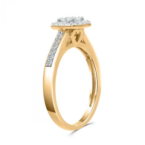 Love Spell® Lab-grown Diamonds Halo Composite Ring - 0.35 Ct. T.w.