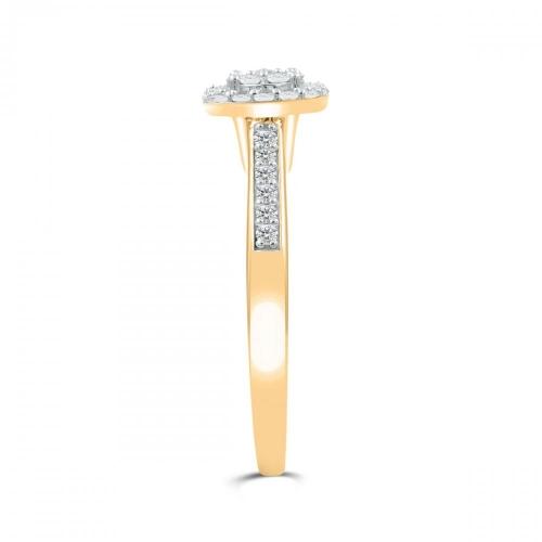 Love Spell® Lab-grown Diamonds Halo Composite Ring - 0.35 Ct. T.w.
