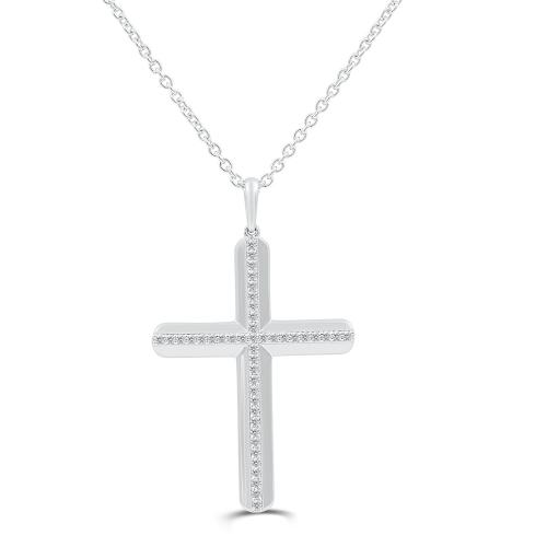 Link N Lock® Lab-grown Diamonds Cross Pendant-0.50 Ct. T.w.