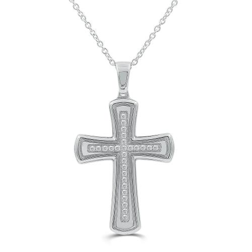 Link N Lock® Lab-grown Diamonds Cross Pendant-0.50 Ct. T.w.