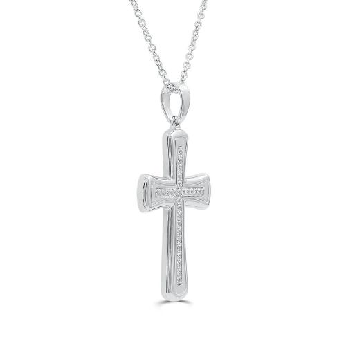 Link N Lock® Lab-grown Diamonds Cross Pendant-0.50 Ct. T.w.