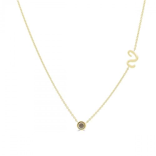 Bella By Ovani® Lab-grown Diamonds Letter B Initial Necklace - 0.30 Ct. T.w.