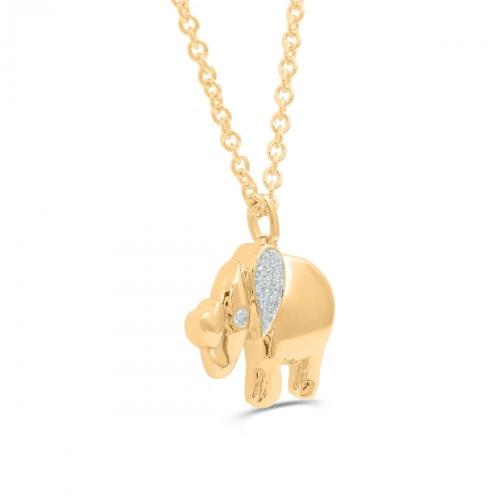 Love Spell® Lab-grown Diamonds Elephant Pendant - 0.10 Ct. T.w.