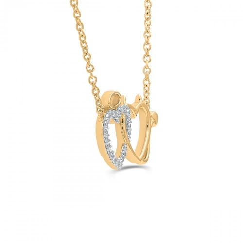 Love Spell® Lab-grown Diamonds Angel And Devil Heart Necklace - 0.20 Ct. T.w.