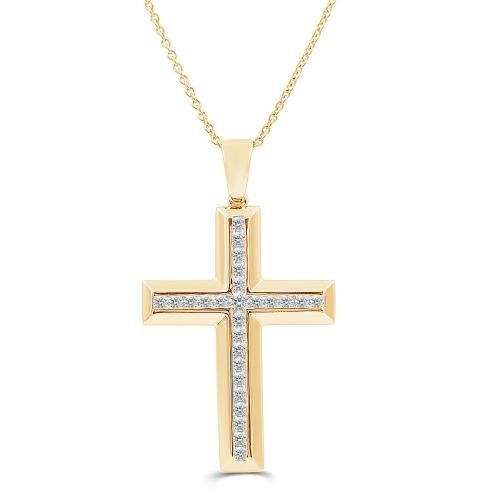 Link N Lock® Lab-grown Diamonds Cross Pendant-2.10 Ct. T.w.