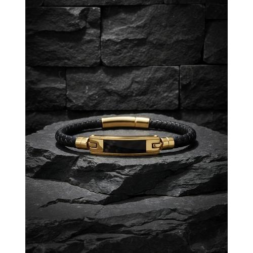 Link N Lock® Pu Rope Leather Bracelet - 8.5 Inches