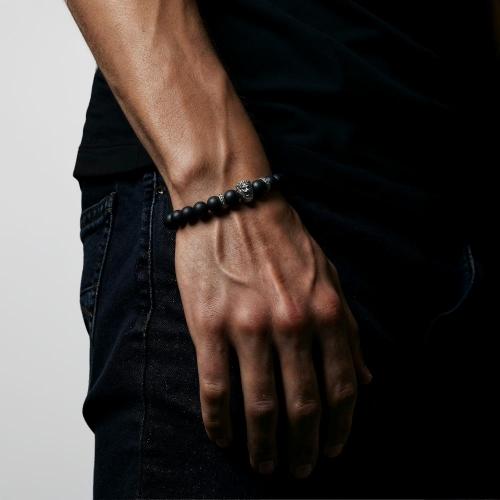 Link N Lock® Onyx Beads Bracelet - 7.5 Inches