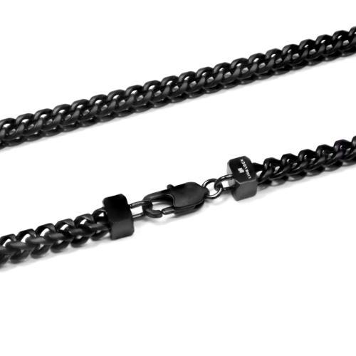 Link N Lock® Black Ion Plated Stainless Steel Franco Chain - 22 Inches, 5mm