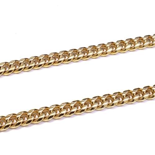 Link N Lock® Yellow Ion Plated Stainless Steel Cuban Chain - 24 Inches, 10.2mm