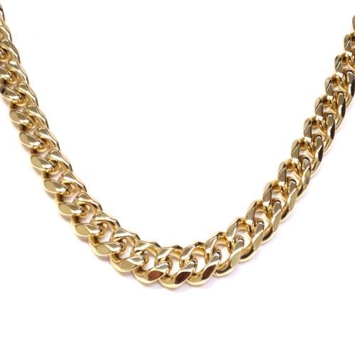 Link N Lock® Yellow Ion Plated Stainless Steel Cuban Chain - 26 Inches, 10.2mm