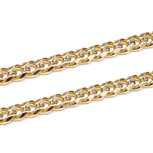 Link N Lock® Yellow Ion Plated Stainless Steel Cuban Chain - 26 Inches, 10.2mm