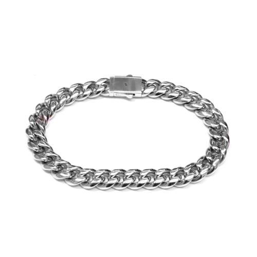 Link N Lock® Stainless Steel Cuban Bracelet - 9 Inches, 10.2mm