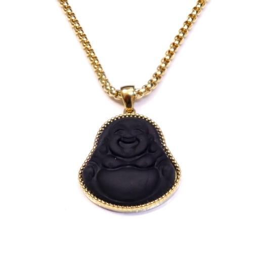 Link N Lock® Matte Yellow Buddha Pendant