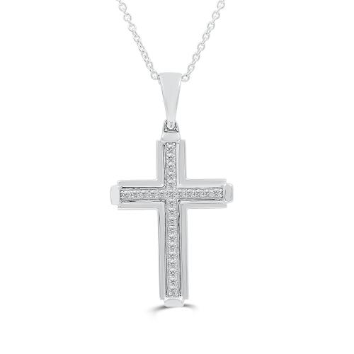 Link N Lock® Lab-grown Diamonds Cross Pendant-0.75 Ct. T.w.