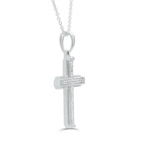 Link N Lock® Lab-grown Diamonds Cross Pendant-0.75 Ct. T.w.