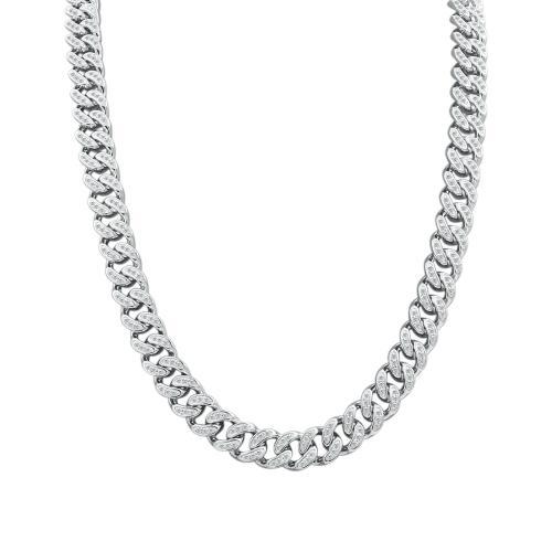 Link N Lock® Lab-grown Diamonds Cuban Link Necklace-9.45 Ct. T.w.