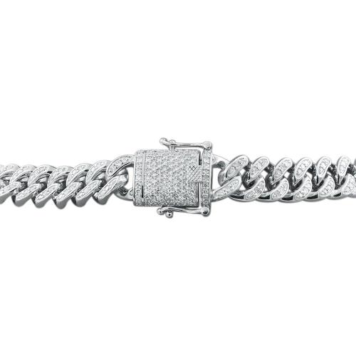 Link N Lock® Lab-grown Diamonds Cuban Link Necklace-9.45 Ct. T.w.
