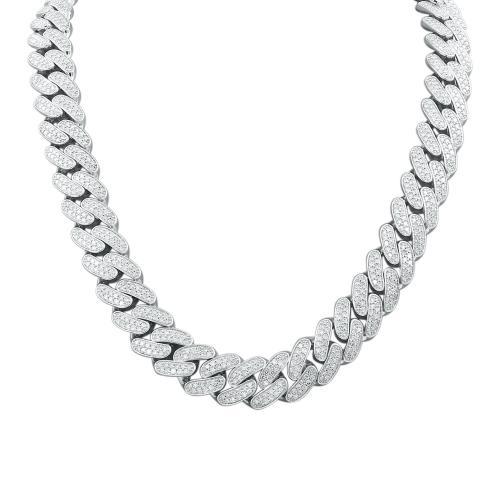 Link N Lock® Lab-grown Diamonds Cuban Link Necklace-27.20 Ct. T.w.