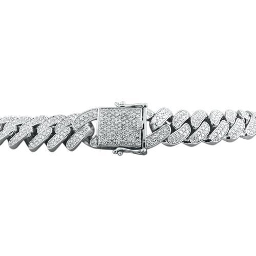 Link N Lock® Lab-grown Diamonds Cuban Link Necklace-27.20 Ct. T.w.