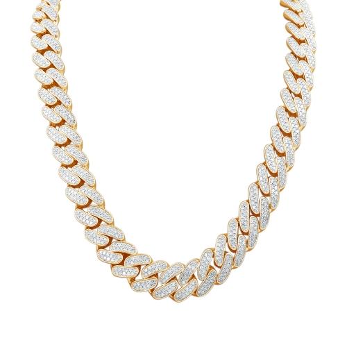 Link N Lock® Lab-grown Diamonds Cuban Link Necklace-27.20 Ct. T.w.