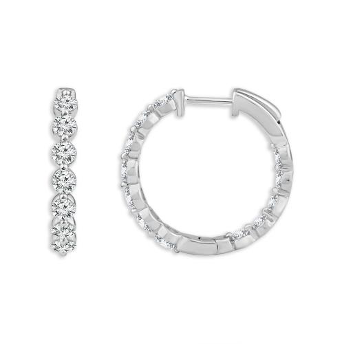 Bella By Ovani® Labgrown Diamond Double Vision Hoops Earrings 2.10 Ct. T.w.
