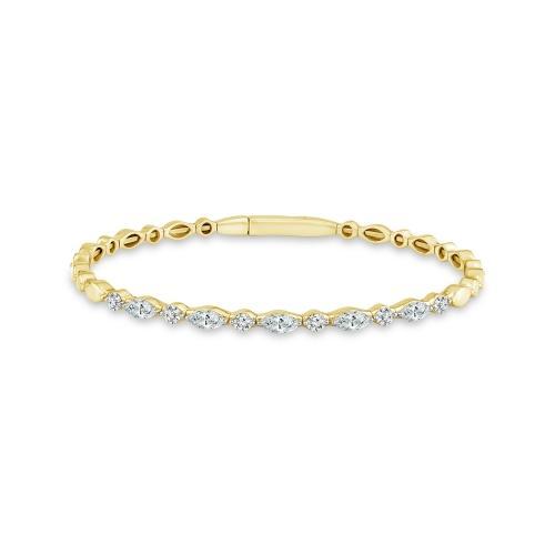 Bella By Ovani® Labgrown Diamond Marquise And Round Tennis Bangle 1.50 Ct. T.w.