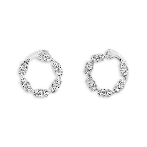Bella By Ovani® Lab-grown Diamonds Hoops Earrings 5.00 Ct. T.w.