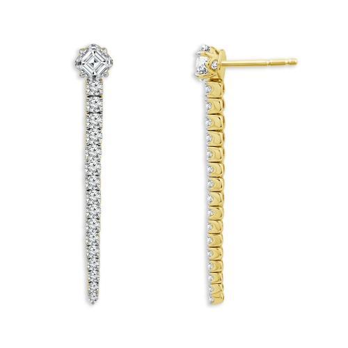 Bella By Ovani® Labgrown Diamond Asscher Journey Earrings 1.50 Ct. T.w.